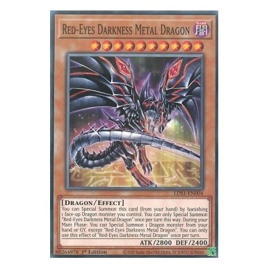 Drago Metallico Oscuro Occhi Rossi