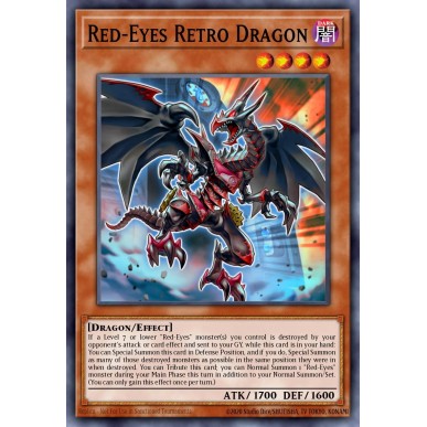 Drago Retro Occhi Rossi