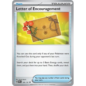 Letter of Encouragement