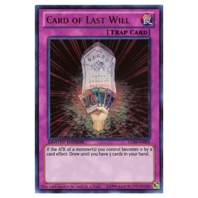 Card of Last Will