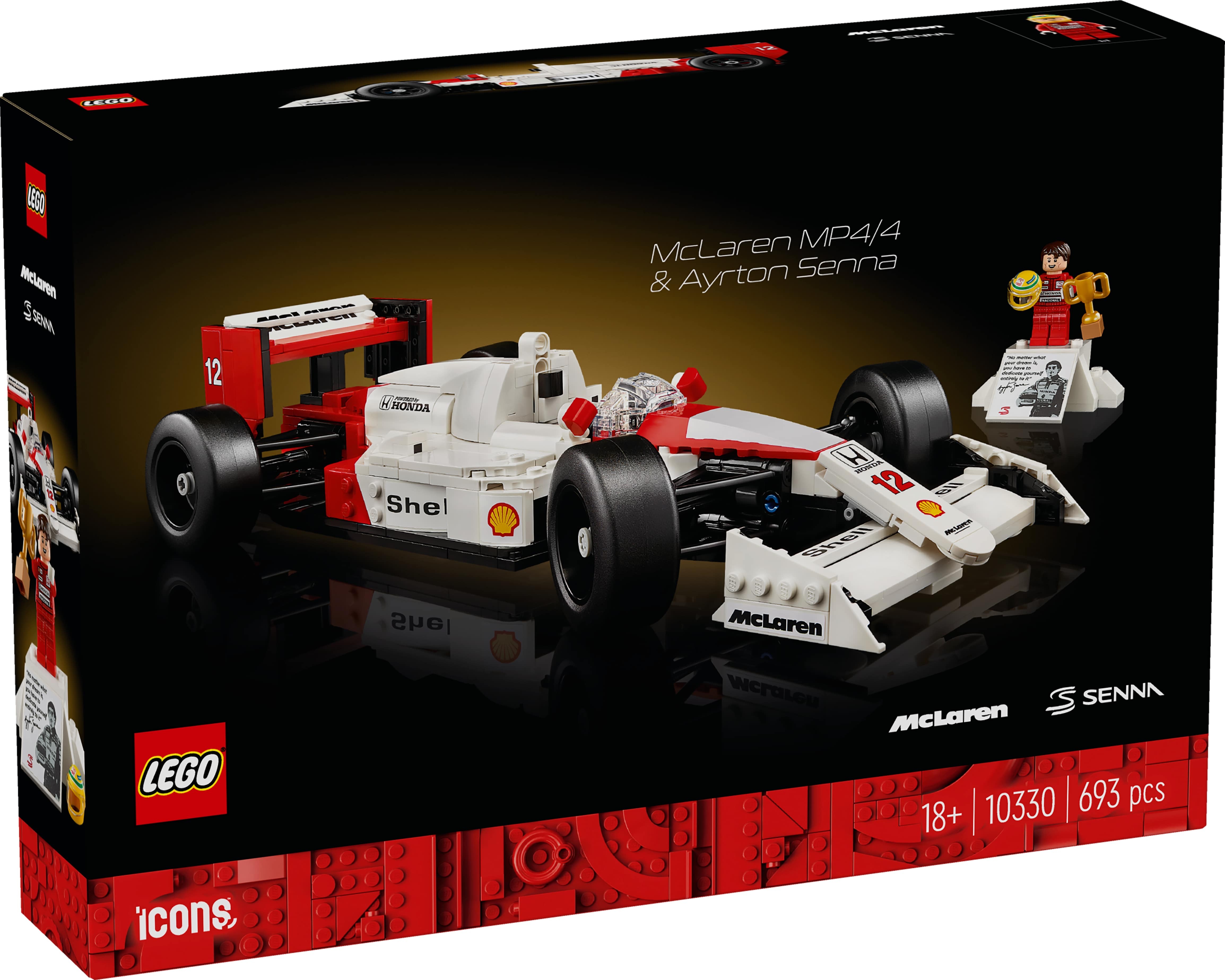 LEGO Icons 10330 McLaren MP4/4 e Ayrton Senna Fantàsia