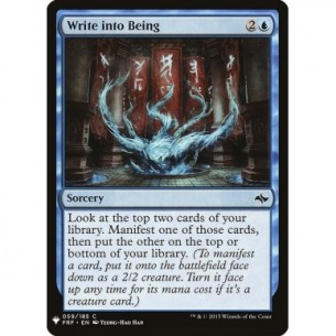 Write into Being