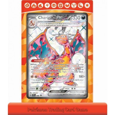 Charizard - Collezione Premium - Toploader con basetta
