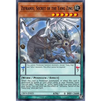 Zefraniu, Secret of the Yang Zing