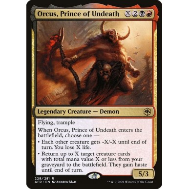 Orcus, Principe della Non Morte