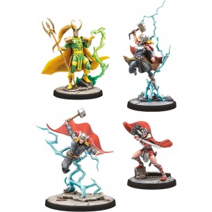 Marvel Crisis Protocol - Mighty Thor, Lady Sif, Thor & Loki Character Pack (ENG) 2