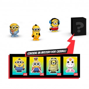 Funko Bitty Pop - Minions 4 Pack - Roller Skating Stuart / Pajama Bob / Kung Fu Kevin / Mystery 2