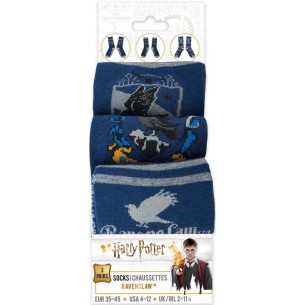 Calzini - Harry Potter - Corvonero (3 Paia, Misura 35 - 45)