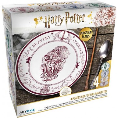 Piatti - Harry Potter - Case di Hogwarts (Set da 4)