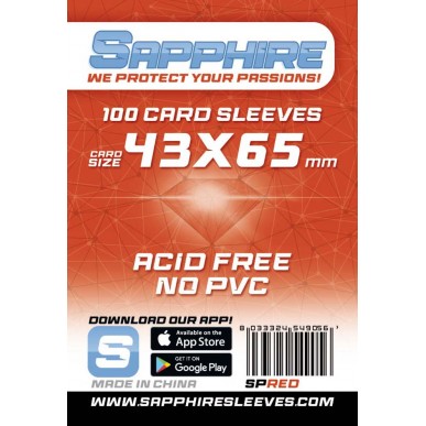 Red 43 x 65 mm (100 Bustine) - Sapphire