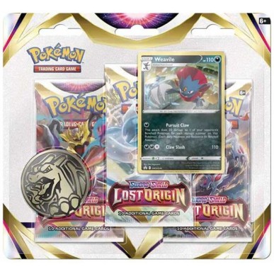 Sword & Shield: Lost Origin - 3 Pack Blister Weavile (ENG)