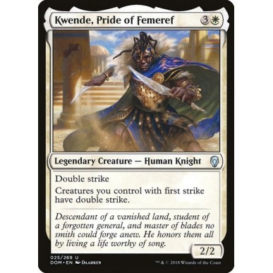 Kwende, Orgoglio di Femeref