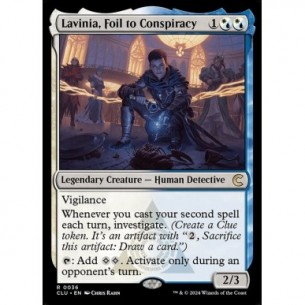 Lavinia, Foil to Conspiracy