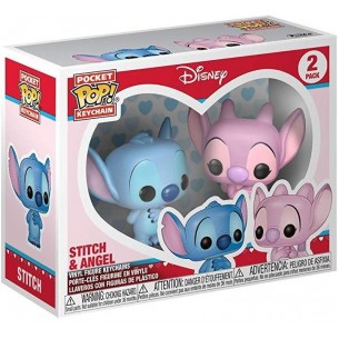 Funko Pop Keychain 2 Pack - Stitch & Angel - Disney