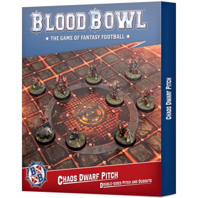 Blood Bowl - Chaos Dwarf Team - Double-Sided Pitch and Dugouts (ENG)