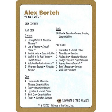 Alex Borteh Decklist