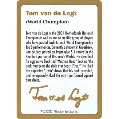 Tom van de Logt Bio (2001)