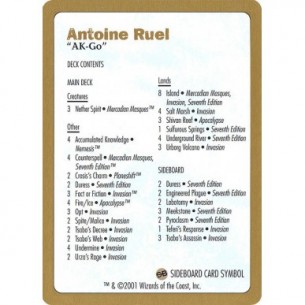 Antoine Ruel Decklist