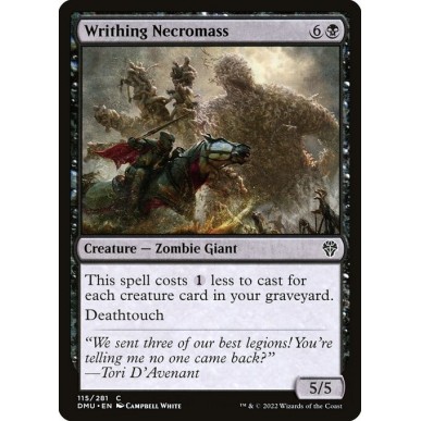 Writhing Necromass