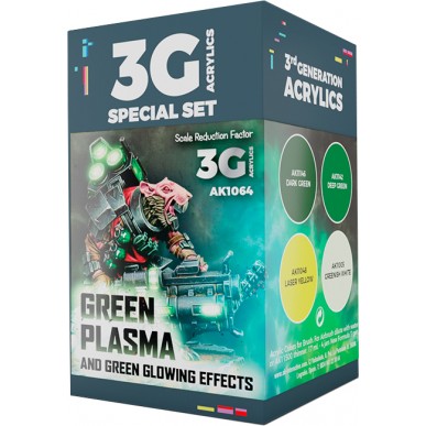 AK - Set di Pittura Green Plasma and Glowing Effects - AK1064