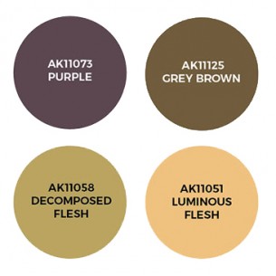 AK - Set di Pittura Zombie Skin and Decomposed Flesh - AK1076 2