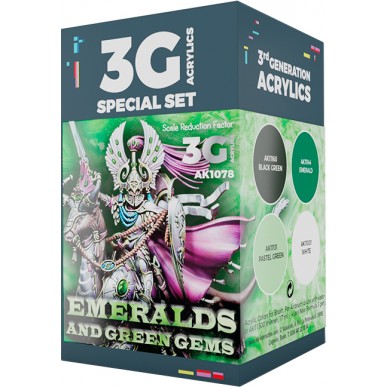 AK - Set di Pittura Emeralds and Green Gems - AK1078