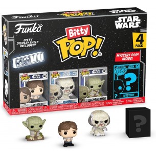 Funko Bitty Pop - Star Wars 4 Pack - Han Solo / Wampa / Dagobah Yoda / Mystery