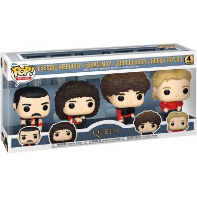 Funko Pop Rocks - 4 Pack - Freddie Mercury / Brian May / John Deacon / Roger Taylor - Queen