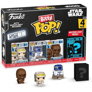 Funko Bitty Pop - Star Wars 4 Pack - Luke Skywalker (Hoth) / R2-D2 / Chewbacca / Mystery