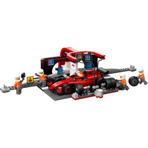 LEGO City - 60443 - Pitstop e Meccanici con Monoposto Ferrari F1 2