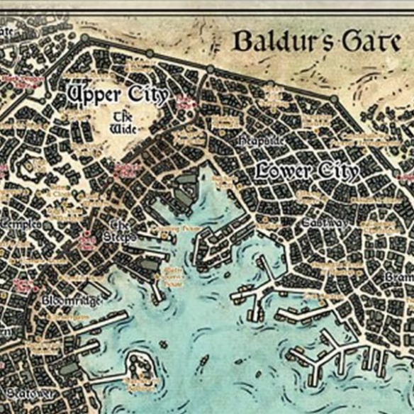 Dungeons & Dragons - Baldur's Gate - Discesa nell' Avernus - Mappa di Baldur's Gate Accessori Dungeons & Dragons