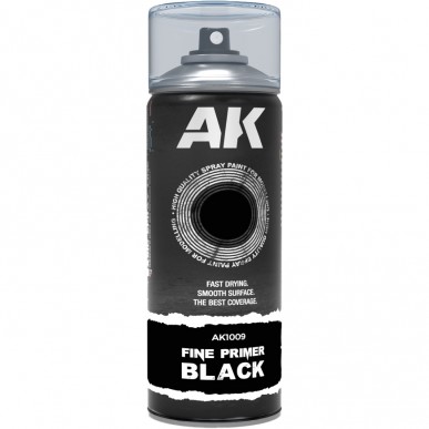 AK Spray - Fine Primer Black (400 ml) - AK1009