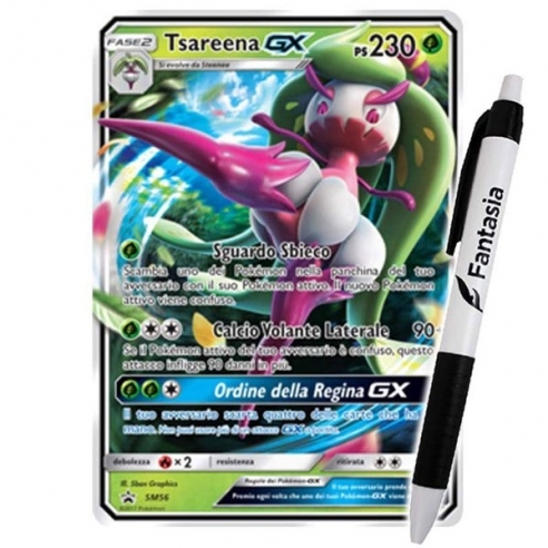 Tsareena GX - Carta Pokemon ITA - Promo - SM56 + Penna Fantàsia Altri prodotti