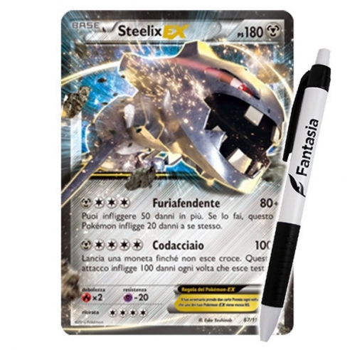 Steelix EX - Carta Pokemon ITA - Vapori Accesi - 67/114 + Penna Fantàsia Altri prodotti