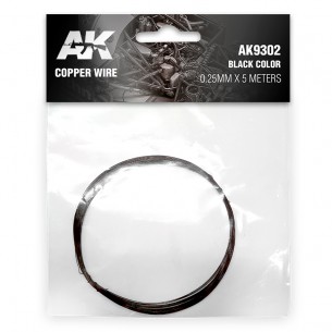 AK Accesories - Copper Wire - Black (0.25mm x 5m) - AK9302