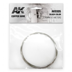 AK Accesories - Copper Wire - Silver (0.45mm x 5m) - AK9305