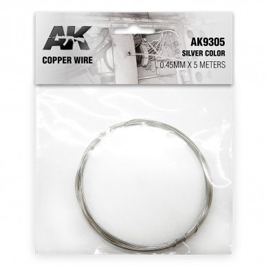 AK Accesories - Copper Wire - Silver (0.45mm x 5m) - AK9305