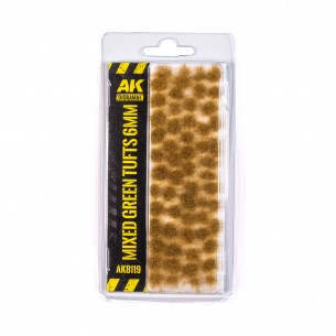 AK Diorama - Mixed Green Tufts (6mm) - AK8119