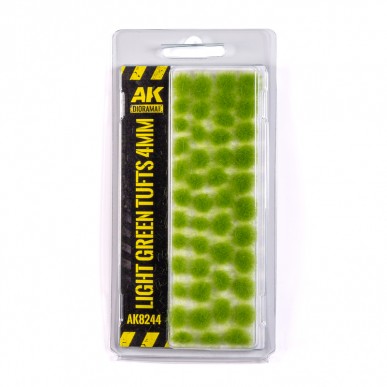 AK Diorama - Light Green Tufts (4mm) - AK8244