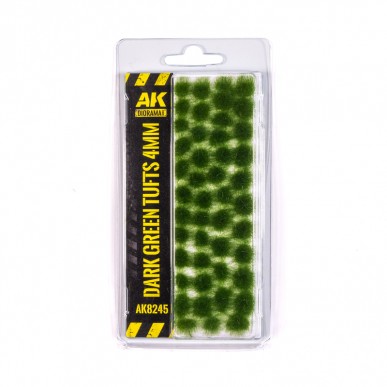 AK Diorama - Dark Green Tufts (4mm) - AK8245