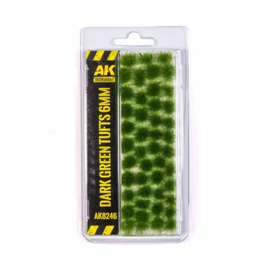 AK Diorama - Dark Green Tufts (6mm) - AK8246
