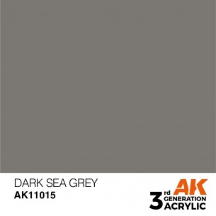 AK Acrylic - Dark Sea Grey (17ml) - AK11015 2