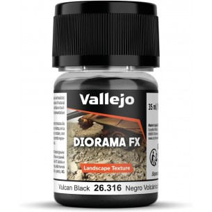 Vallejo Landscape Textures - Vulcan Black (35ml) - 26.316