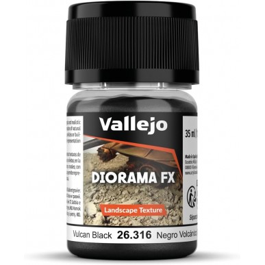 Vallejo Landscape Textures - Vulcan Black (35ml) - 26.316