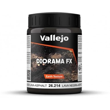 Vallejo Earth Textures - Black Lava-Asphalt (200ml) - 26.214