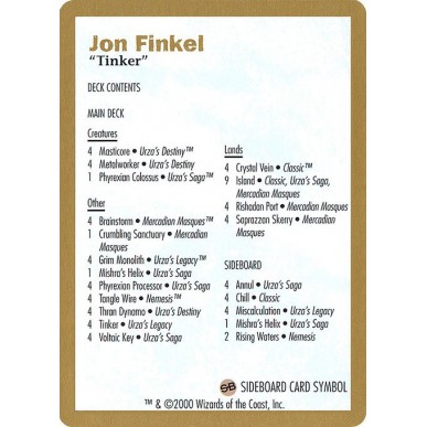 Jon Finkel Decklist