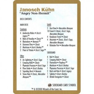 Janosch Kühn Decklist (2000)