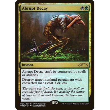 Abrupt Decay