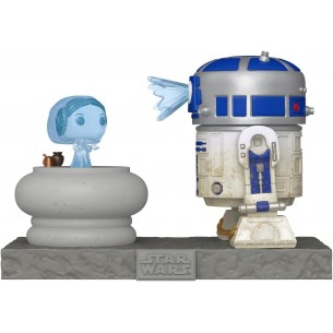 Funko Pop Deluxe 766 - R2-D2 and Princess Leia Hologram - Star Wars (15 cm) 2
