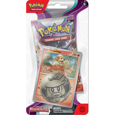 Scarlet & Violet: Paldea Evolved - Checklane Blister - Growlithe (ENG)